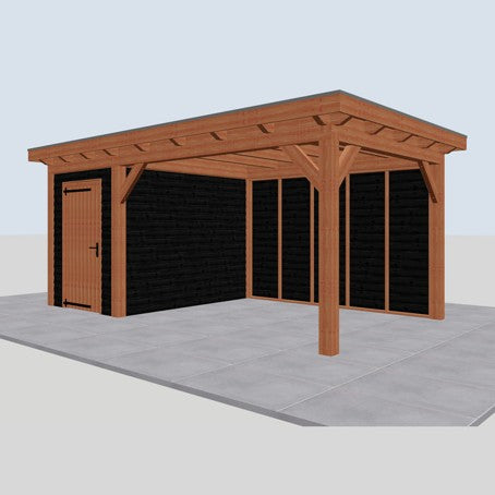 Douglas constructiepakket platdak 588x346 cm zwart