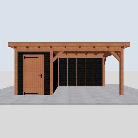 Douglas constructiepakket platdak 588x410 cm zwart