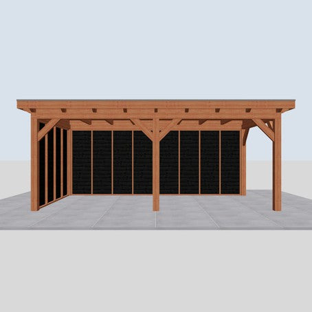 Douglas constructiepakket platdak 637x346 cm zwart