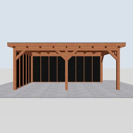 Douglas constructiepakket platdak 637x410 cm zwart