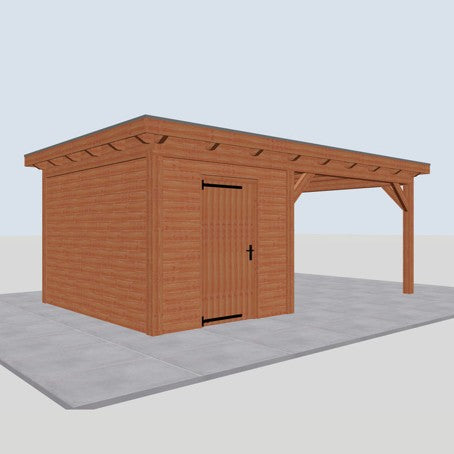 Douglas constructiepakket platdak 648x410 cm blank