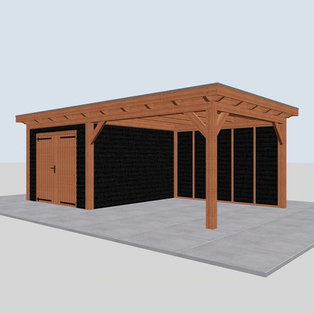 Douglas constructiepakket platdak 701x410 cm zwart
