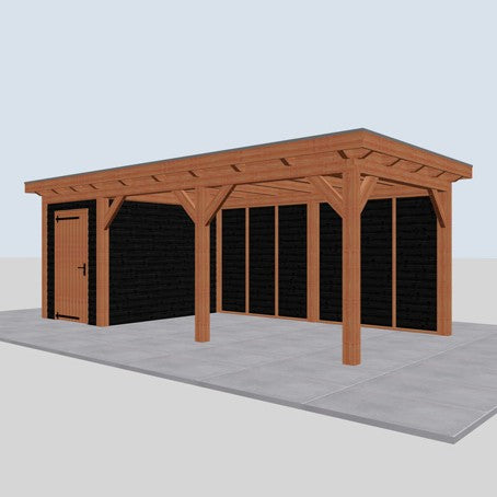 Douglas constructiepakket platdak 709x410 cm zwart