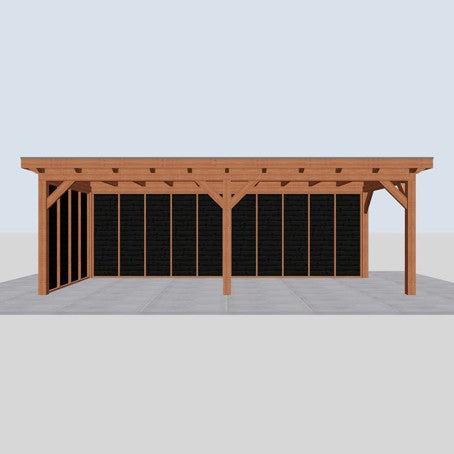 Douglas constructiepakket platdak 766x346 cm zwart