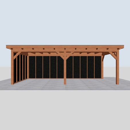 Douglas constructiepakket platdak 766x410 cm zwart