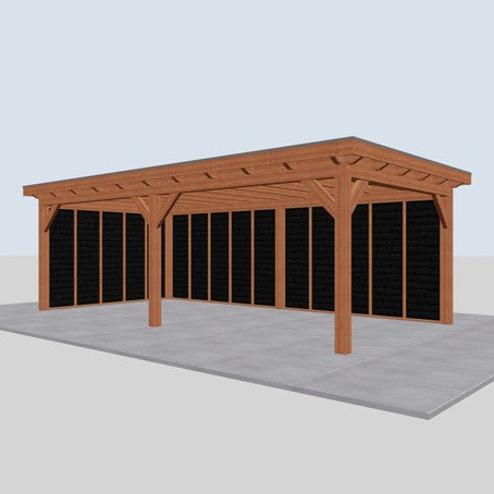 Douglas constructiepakket platdak 766x410 cm zwart