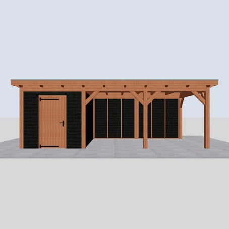 Douglas constructiepakket platdak 769x410 cm zwart