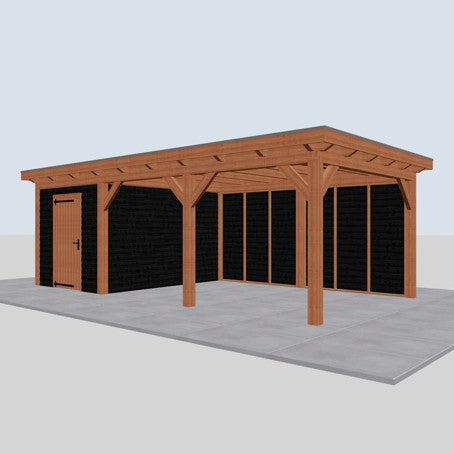 Douglas constructiepakket platdak 769x410 cm zwart