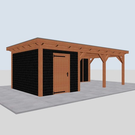 Douglas constructiepakket platdak 769x410 cm zwart