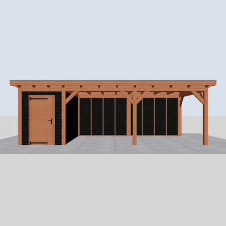 Douglas constructiepakket platdak 815x346 cm zwart
