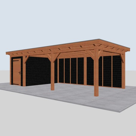 Douglas constructiepakket platdak 815x346 cm zwart