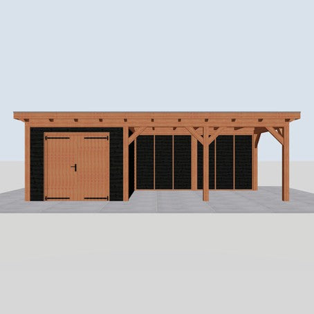 Douglas constructiepakket platdak 822x346 cm zwart