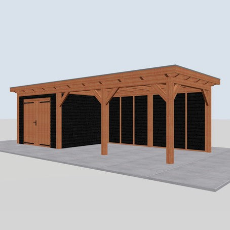 Douglas constructiepakket platdak 822x346 cm zwart