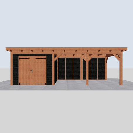 Douglas constructiepakket platdak 822x410 cm zwart