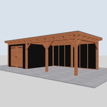 Douglas constructiepakket platdak 822x410 cm zwart