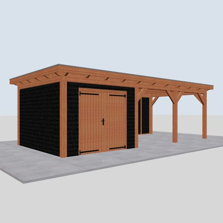 Douglas constructiepakket platdak 822x410 cm zwart