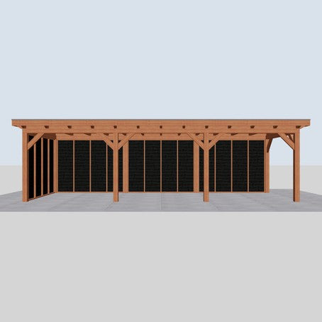 Douglas constructiepakket platdak 928x346 cm zwart
