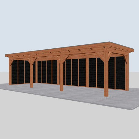 Douglas constructiepakket platdak 928x346 cm zwart