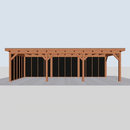 Douglas constructiepakket platdak 928x410 cm zwart