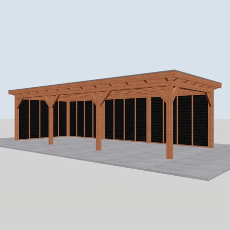 Douglas constructiepakket platdak 928x410 cm zwart