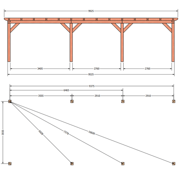 Douglas constructiepakket platdak 992x410 cm