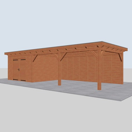 Douglas constructiepakket platdak 992x410 cm blank