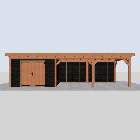 Douglas constructiepakket platdak 992x410 cm zwart