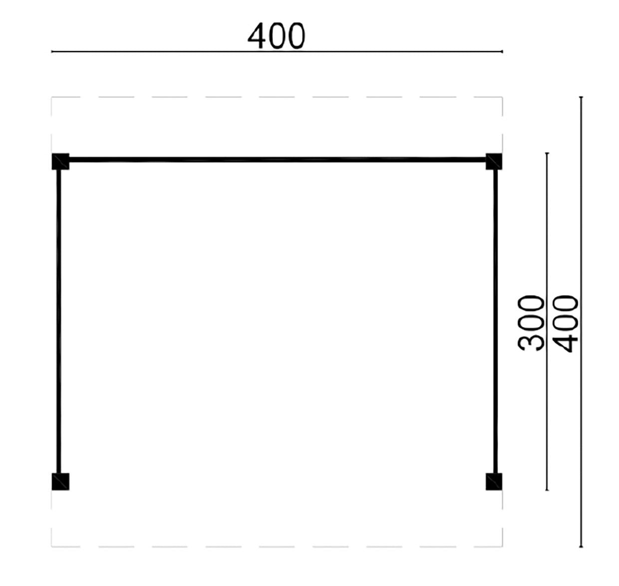 Douglas overkapping Ommen DHZ 400x400 cm