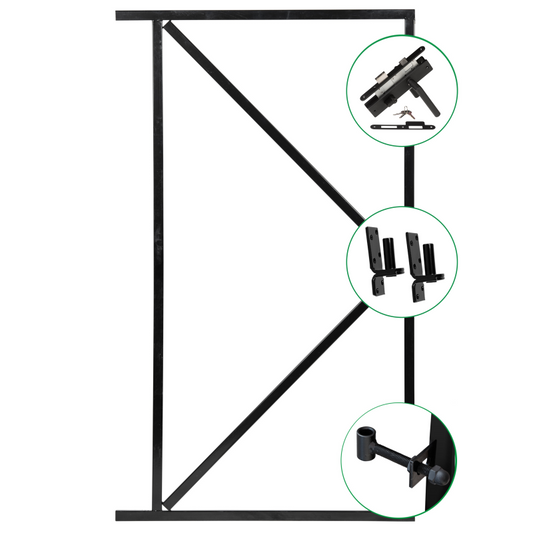 Stalen deurframe zwart compleet