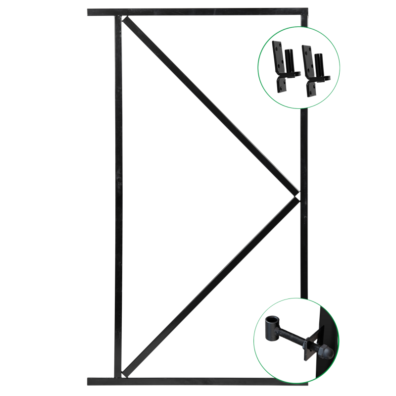 Stalen deurframe zwart