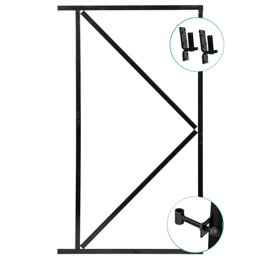 Stalen deurframe zwart