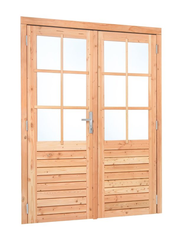 Douglas dubbele glasdeur 6-ruits 1850x2050 mm buitenmaat