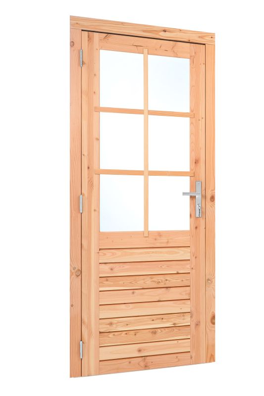 Douglas enkele glasdeur 6-ruits linksdraaiend 1000x2050 mm buitenmaat