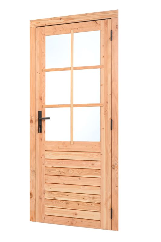 Douglas enkele glasdeur 6-ruits rechtsdraaiend 1000x2050 mm buitenmaat