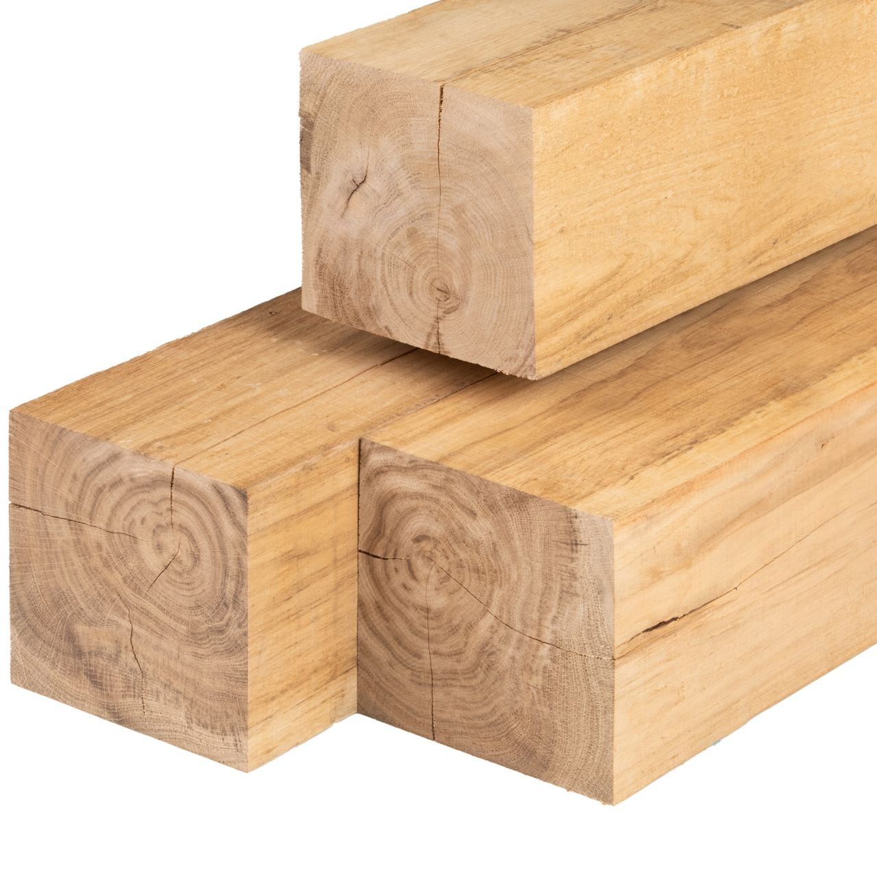 Eiken paal 20x20 cm fijnbezaagd