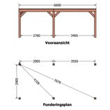 Douglas overkapping DHZ modern 665x310 cm