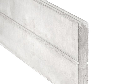 Onderplaat blokhutprofiel beton wit/grijs 184 cm