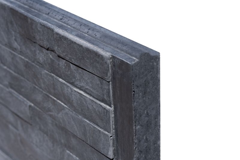 Onderplaat leisteenmotief beton antraciet 184 cm