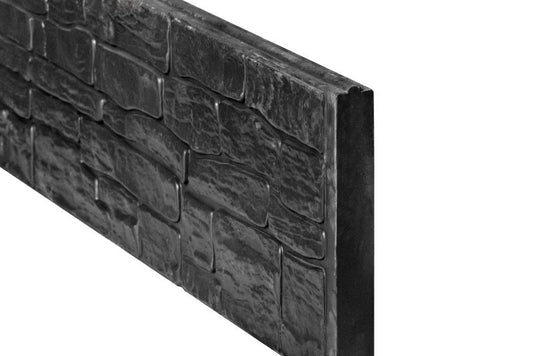 Onderplaat nostalgiemotief rabat beton antraciet gecoat 184 cm 