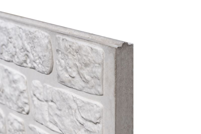 Onderplaat romeinsmotief beton wit/grijs 184 cm