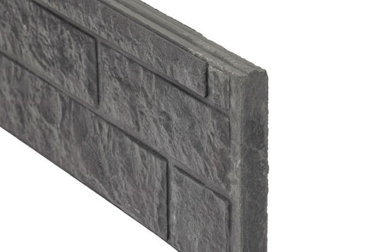 Onderplaat rotsmotief beton antraciet 180 cm