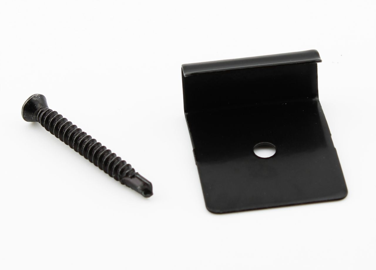 PuraFix vlonderplank start-/eindclip RVS zwart (50st.)