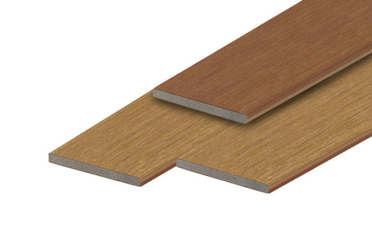 PuraTerra composiet kantplank 1,2x15 cm Teak 2-kleurig