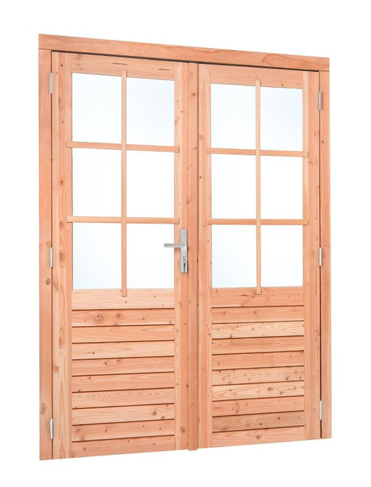 Red Class Wood dubbele glasdeur 6-ruits 1850x2050 mm buitenmaat