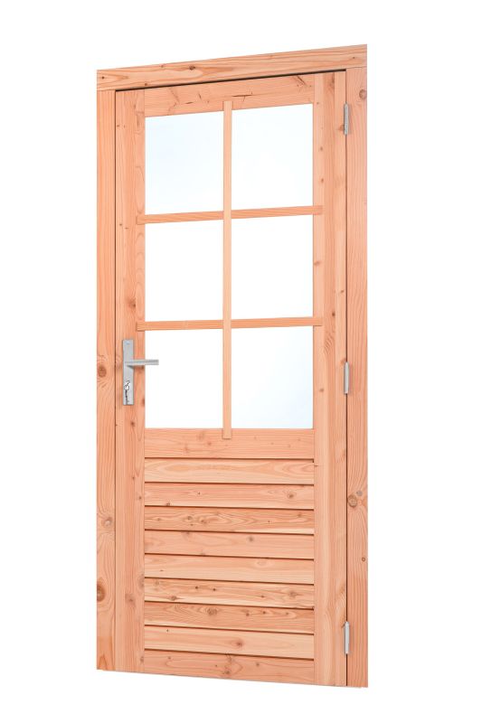 Red Class Wood enkele glasdeur 6-ruits rechtsdraaiend 1000x2050 mm buitenmaat