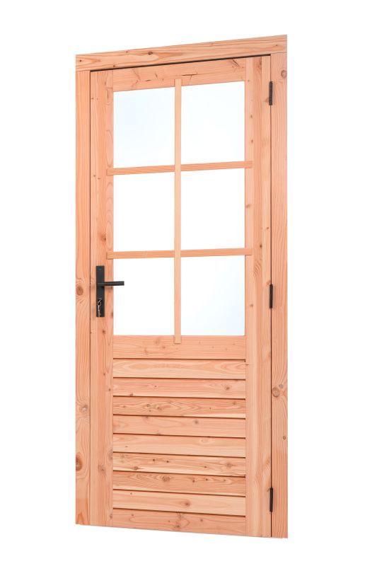 Red Class Wood enkele glasdeur 6-ruits rechtsdraaiend 1000x2050 mm buitenmaat