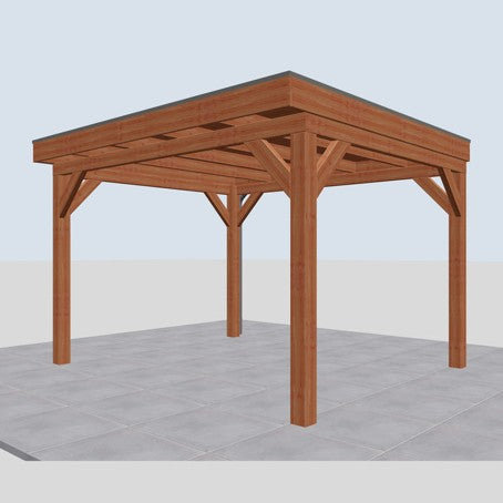 Douglas overkapping DHZ traditioneel 380x335 cm