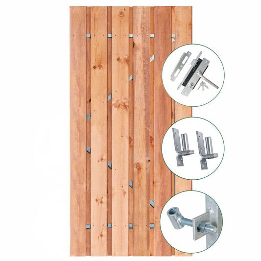 Red Class tuindeur Privacy geschaafd 195 cm hoog