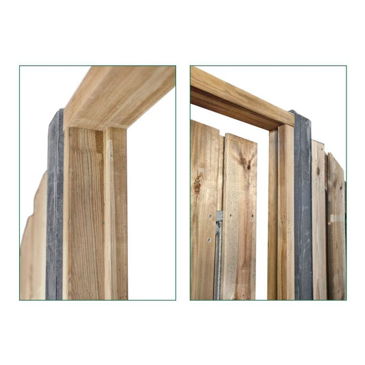 Grenen tuindeur kozijn met aanslagligger geschaafd 90-150x210 cm