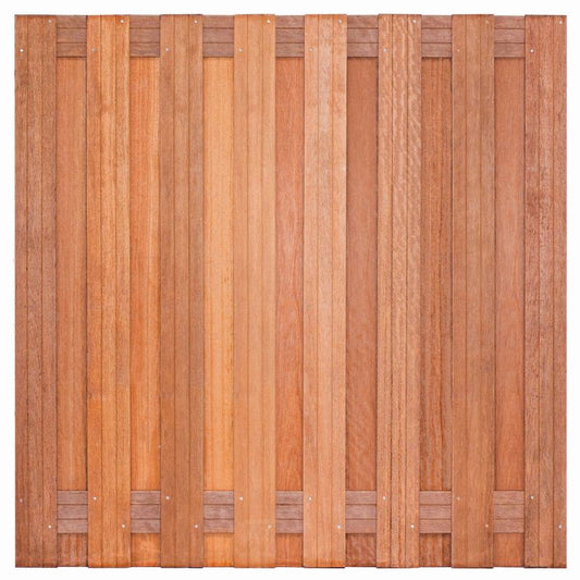 Keruing tuinscherm Kampen geschaafd 17 planks 180x180 cm
